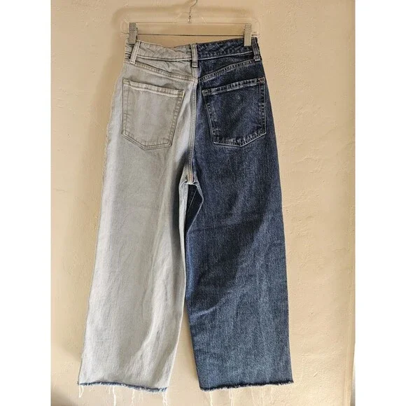 Wild Fable Highest Rise Wide Leg Ankle Duo Color Size 26R - Picture 4 of 7